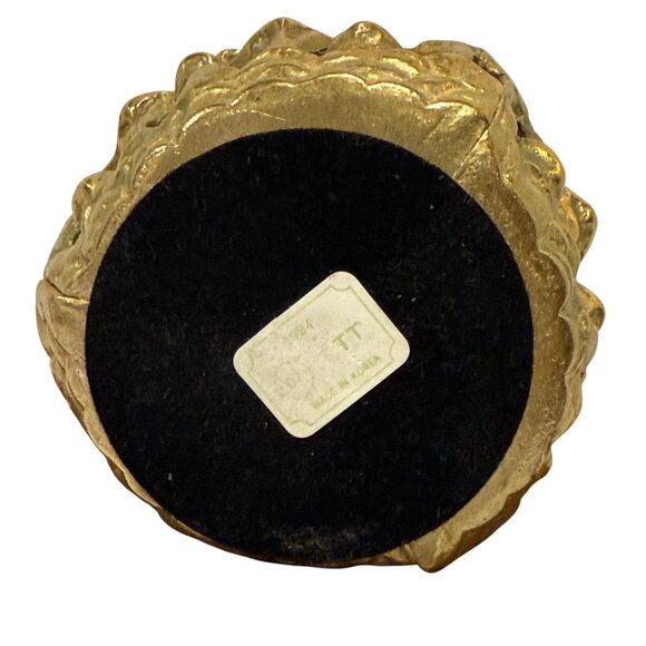 Brutalist Brass Votive Candle Holder MCM Openwork Honeycomb Design Korea - Picture 5 of 8